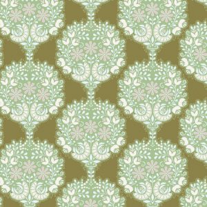 TELA TILDA HARVEST - FLOWER TREE GREEN